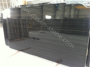 China Black Wooden Marble Slabs&Tiles, Black Royal Golden Sandal Wood Grain Marble for Kitchen Countertops/Bathroom Vanity Tops/Floor Covering Tiles