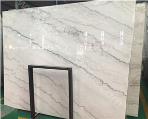China Carrara White Marble Slabs&Tiles, Guangxi White Marble Skirtings/Wall Cladding/Floor Covering Tiles/Wall Cvering Tiles/Cut to Size/Book Match