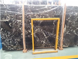 China New Topaz Black Gold Marble Stone Slabs&Tiles Floor Covering