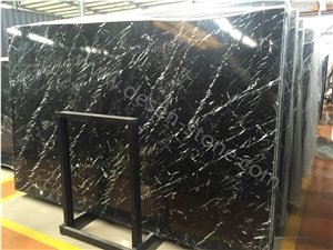 Chinese Nero Black Marquina Marble Slabs&Tiles, China Black Marble with White Vein for Countertops/Vanity Tops/Stone Walling/Stone Flooring/Floor Tile