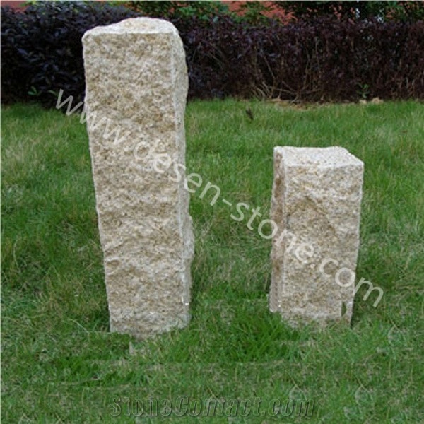 G682 Yellow Granite Palisades/Pillars/Kerbstone/Curbstone