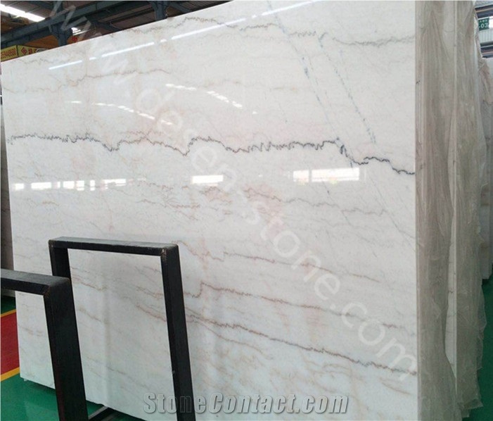 Guangxi White Marble Stone Slabs&Tiles, Guangxi White Grain/China Eramosa White Marble Wall Cladding/Wall Covering, White Marble Skirting, Cut to Size