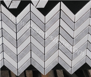 Han White Jade Marble Mosaic Pattern/Kitchen Floor Mosaic