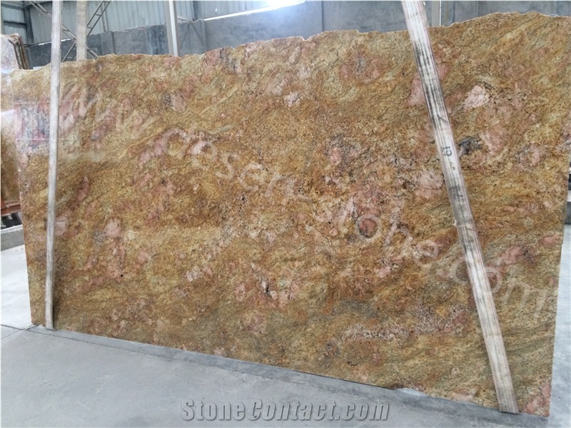 Imperial Gold Granite Stone Slabs&Tiles Floor Covering/Wall Covering