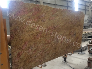 India Imperial Gold Rust Yellow Royal Golden Granite Stone Slabs&Tiles