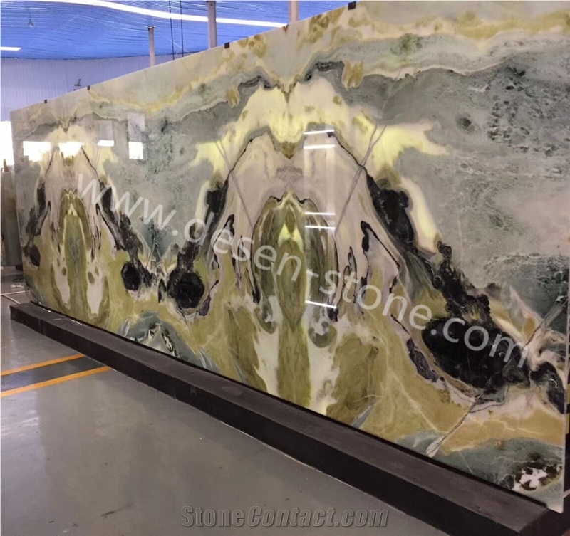 Luxury Green Marble Stone Slabs&Tiles, China Dreaming Green