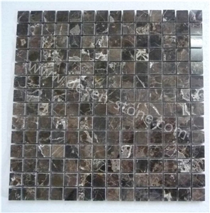 Marron Emperador Marble Floor/Wall Mosaic Pattern/Design