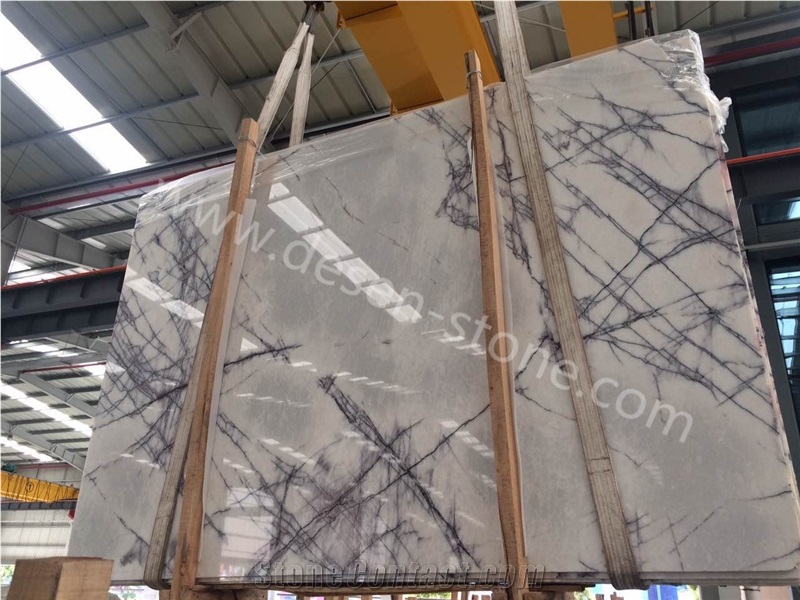 Milas Lilac White Marble Slabs&Tiles, Natural White Marble with Purple Vein from Turkey New York White, Milas White Lilac/Mugla/Bianco Lilac Marble