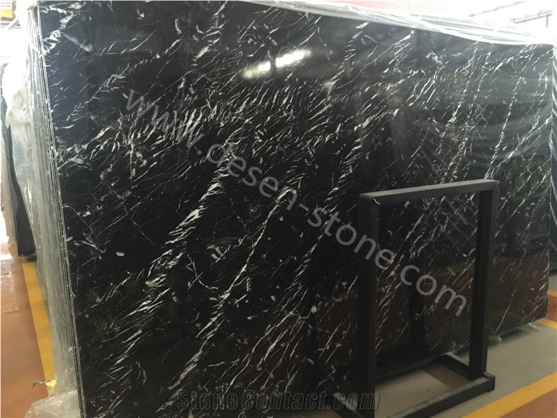Nero Marquina Marble Slabs&Tiles, China Marquina Black Marble Stone Wall Covering Tiles/Floor Covering Tiles/Skirtings/Tv Set/Background/Hotel Project