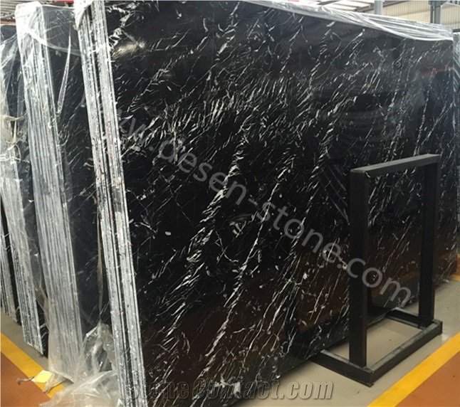 Nero Marquina Marble Slabs&Tiles, China Marquina Black Marble Stone Wall Covering Tiles/Floor Covering Tiles/Skirtings/Tv Set/Background/Hotel Project