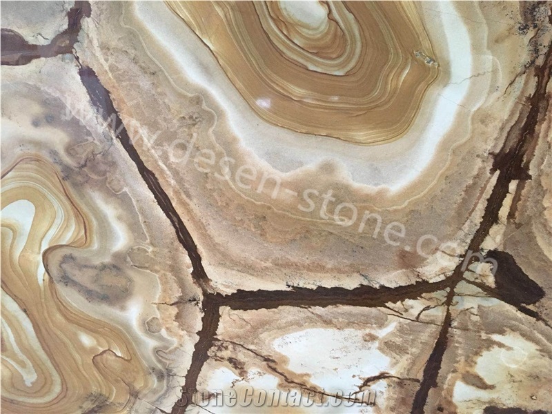 Palomino Stone Wood Yellow Gold Quartzite/Granite Stone Slabs&Tiles