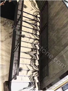 Panda White Marble Stone Stairs/Steps/Staircase/Stair Treads