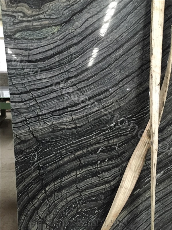 Rosewood Grain Black Marble Slabs&Tiles, Antique Serpenggiante/Black Serpenggiante/Fossil Black/Black Wooden/Black Tree Wood Veins Marble Slabs&Tiles