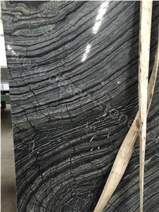 Rosewood Grain Black Marble Slabs&Tiles, Antique Serpenggiante/Black Serpenggiante/Fossil Black/Black Wooden/Black Tree Wood Veins Marble Slabs&Tiles