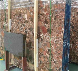Shining Balls Multi-Color Color Pearl Brown Marble Stone Slabs&Tiles