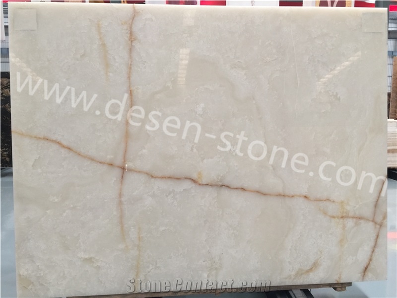 White Onyx Stone Slabs&Tiles Floor/Wall Covering/Background/Skirtings