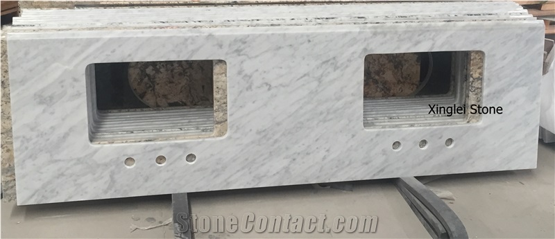 Bianco Carrara White Marble Vanities,Italy White Stone Top/Shower Top