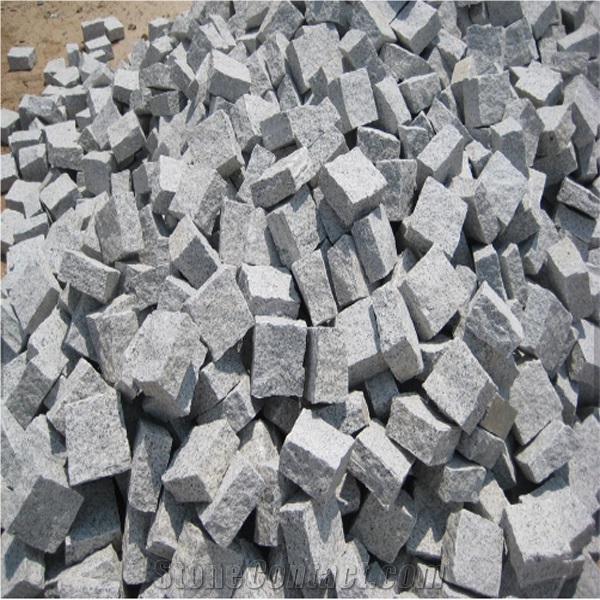 Chinese Silver Grey Granite Cube Stone-Grey Granite Paving&Cobblestone