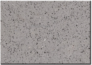 Crystal Gray Quartz Big Slabs， Sparking Grey Quartz Stone Tops, Chinese Cheap Grey Quartz Used for Kitchen Countertops/Bar Tops/Table Tops/Island Tops