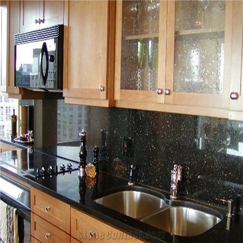 Factory Competitive Price Balack Galaxy Granite Kitchen Countertop