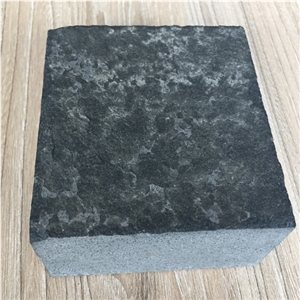 G684 Fuding Black Basalt Cobble Stone, Basalt Stone Cobble Setts, Cube Stone