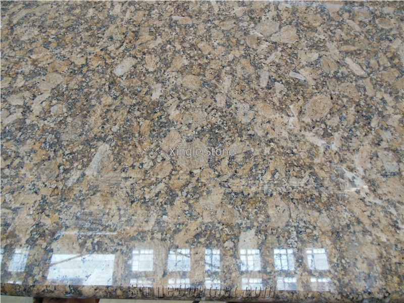 Giallo Fiorito Granite Countertops/Kitchen Countertops/Island Top/Big Jumbo Tops/Table Tops, Brazil Yellow/Gold Granite for Kitchen with Cheap Price