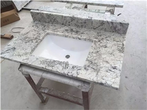 Ice Blue Granite Bathroom Vanity Tops/Vanities, Brazilian White Granite for Bath Tops, High Polished White Granite Tops/Tiles