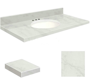 Italy Carrara White Marble Bathroom and Bath Top-Bianco Carrara/Calacatta Carrara White Marble-China Manufature Wholesale Carrara Marble Vanity Top