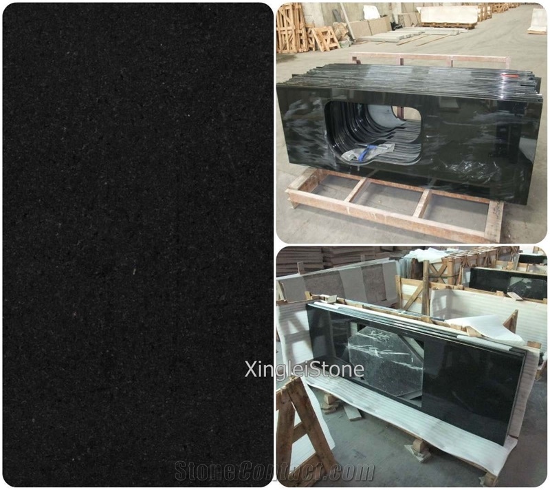 Shanxi Black/Hebei Black/Absolute Black Granite Tops/Kitchen Countertops/Island Tops/Table Tops/Bar Tops,Chinese Black Natural Polished Granite Tops