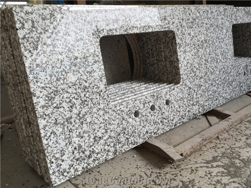 Swan White Granite Kitchen Countertop-Swan Grey Granite Island&Worktop