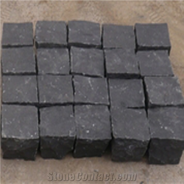 Zhangpu Black Basalt Stone Cobble Setts