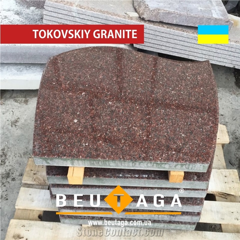 Carpazi Granite Pavement Stone Red (Chipped, Sawn) - Ukraine Granite