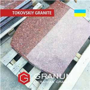 Tokovskiy Granite Pavement Stone Red (Chipped, Sawn) - Ukraine Granite