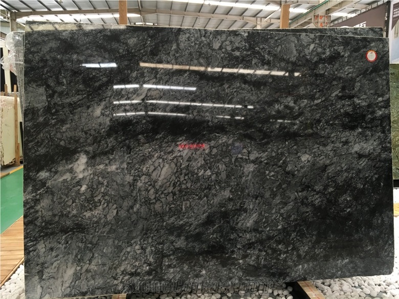 Agate Black Marble the Veins Like Tree New Material in Market