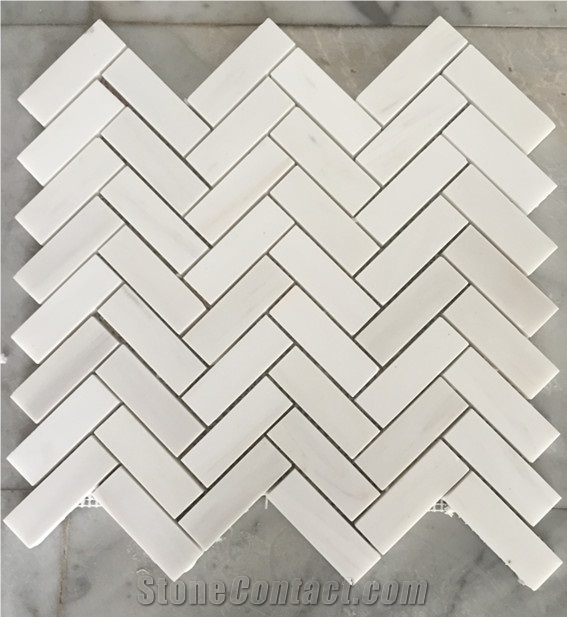 Bianco White/Star White Marble Mosaic Design