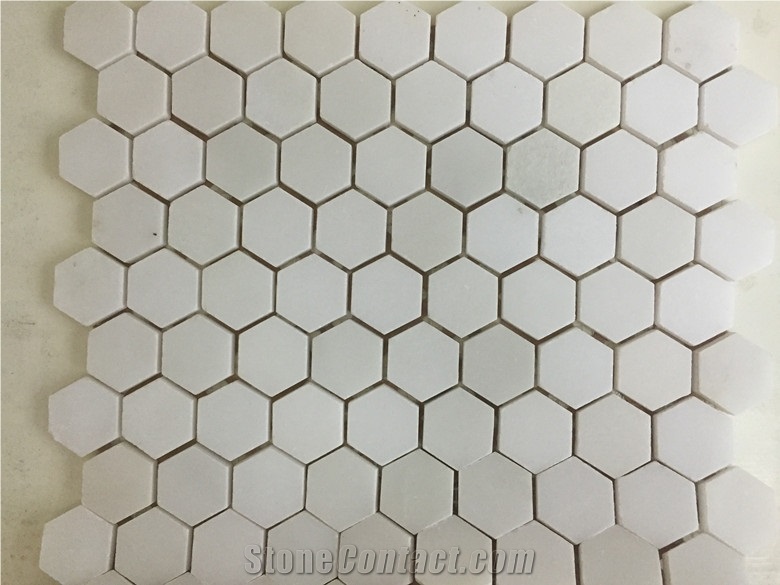 Bianco White/Star White Marble Mosaic Design