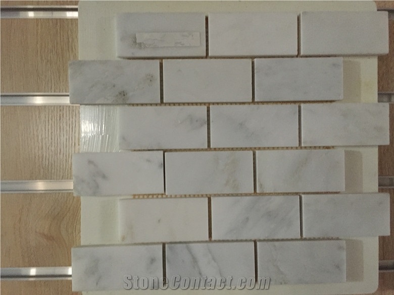 Carrara White/Bianco White Marble Mosaic Kitchen Mosaic Backsplash