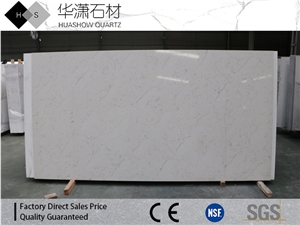 Hs6069 Carrara White Artificial Quartz Slab Vein Series Two Color