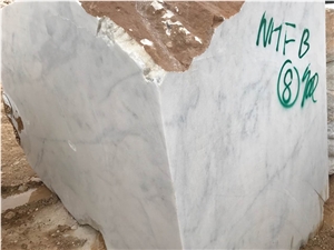 New Carrara White Marble Block Own Quarry