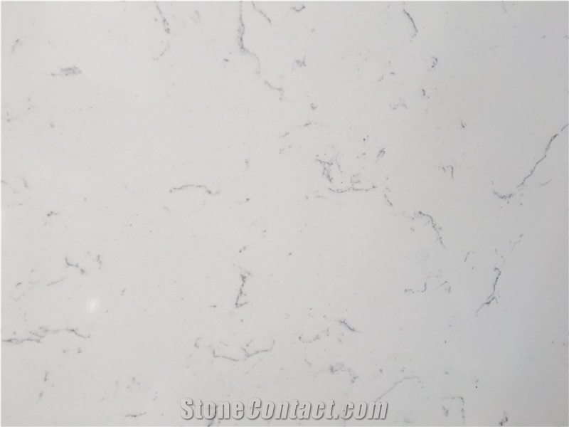 Carrara White Quartz Slabs,Engineered Quartz Stone,White Quartz Stone