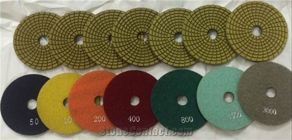 7 Steps Polishing Pads For Granite And Marble Wet Used