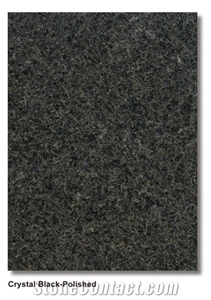 Crystal Black Granite Slabs & Tiles, China Black Granite