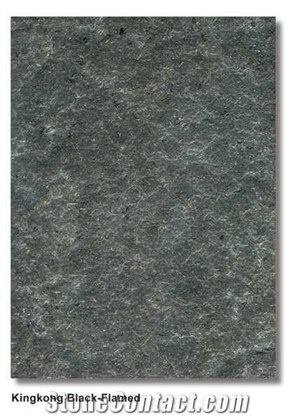 Kk China Black Basalt,Tiles, Andesite Slabs Flamed,Surface Customized