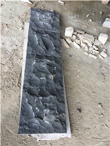 Zhangpu Black Basalt Tile, Split Face Wall Stone Tiles Slabs