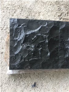 Zhangpu Black Basalt Tile, Split Face Wall Stone Tiles Slabs