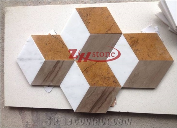 Natural Marble 3d Mosaic Tile for Wall Decoration