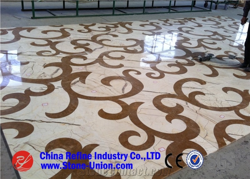 Product Name Cheap Inlay Tile Marble Medallions Waterjet Marble Tiles ,Marble Inlay Flooring Designs ,Handmade Marble Inlay Tabletop