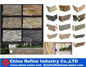 Wall Decoration Slate ,Outdoor Cheap Slate ,Mix Color Cultured Stone
