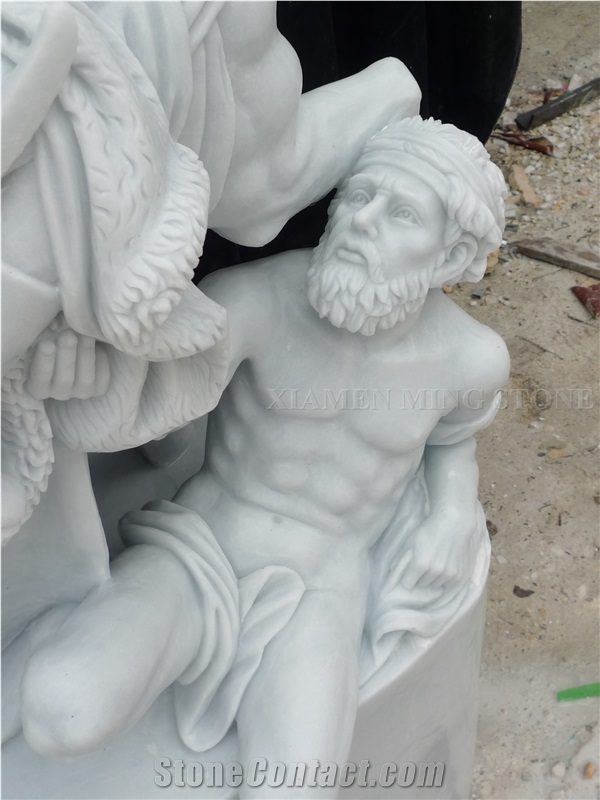 Oriental White Marble Hand Carving Man Statue,China Pure White Marble Human Sculpture Western Style for Garden Landscaping Stone