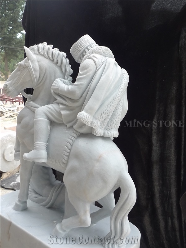 Oriental White Marble Hand Carving Man Statue,China Pure White Marble Human Sculpture Western Style for Garden Landscaping Stone